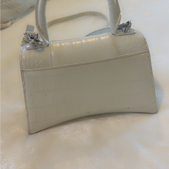Balenciaga Mini Top Handle Bag in Off-White Croc Embossed Leather - Picture 4 of 10